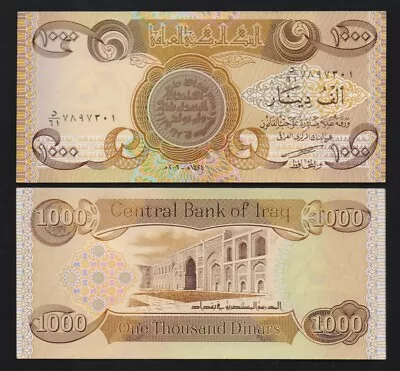 £2.29 • Buy IRAQ: P#93a 1,000 Iraq Dinar 2003 Uncirculated Banknote.