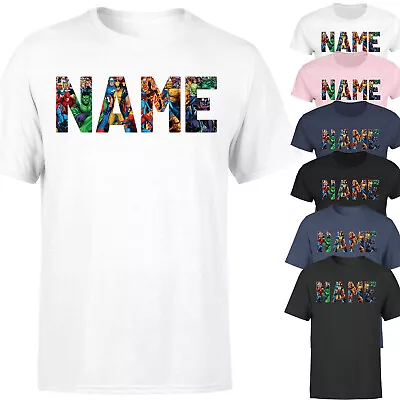 Personalised Name Marvel T Shirt Superhero  Keepsake  #Or#P1#A • £7.59