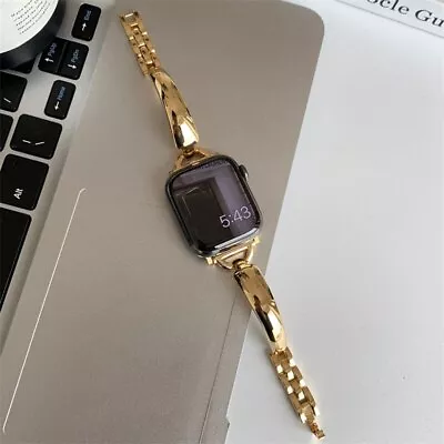 Luxury Women Bracelet Metal Band R Apple Watch 9 8 7 6 5 SE 2024 WristBand Strap • $11.80