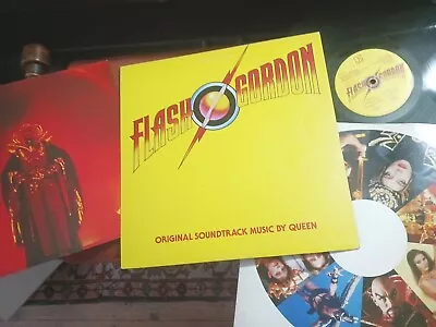 QUEEN  -     Flash Gordon        ORIGINAL 1980 LP + POSTER / INNER.... EX • £7.99