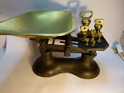 £30 • Buy Cast Iron Kitchen Scales With 7 Weights In Lbs And Ounces(B)