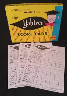 Vintage Yahtzee Score Pads (3) Skill & Chance 1956 ES Lowe Company • $9