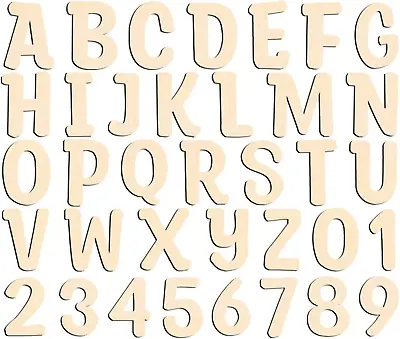 $18.79 • Buy 124 Pcs Wooden Letters 2 Inch For Crafts Unfinished Capital Wooden Alphabet Lett