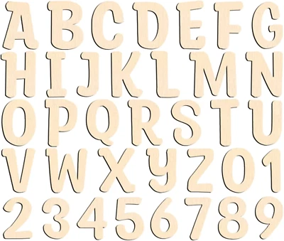 $18.79 • Buy 124 Pcs Wooden Letters 2 Inch For Crafts Unfinished Capital Wooden Alphabet Lett