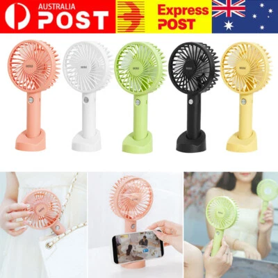 $9.80 • Buy Portable Hand-held Desk Fan Cooling Cooler USB Air Rechargeable 3 Speed Mini