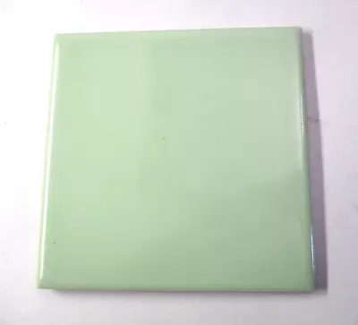 Atco USA 4-3/8  Gloss Light Pastel Green 1 Ceramic Wall Tile 1950s Retro Vtg MCM • $29.90