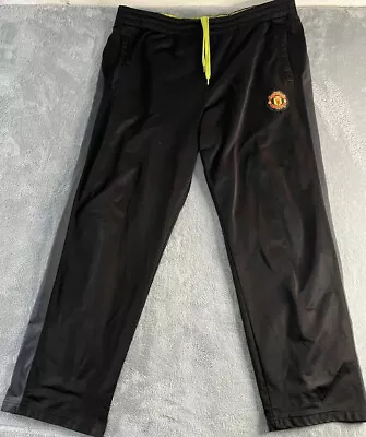 Manchester United Black Green Side Athletic Track Pants Size XL • $13.96