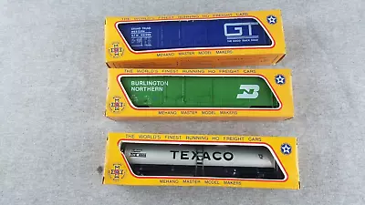 NOS Set Of 3 Vintage MEHANO Plastic Locomotive Train Cars - HO Scale  • $20