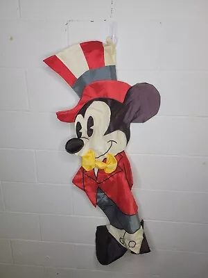 Vintage 1997 Disney Patriotic Mickey Mouse Garden Flag • $11.99