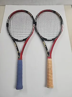 2 Wilson BLX Pro Staff Six One 90 2010 4 3/8 L3 339g Roger Federer As Is • $140