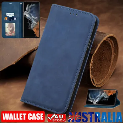 For Samsung Galaxy S23 S22 S21 S20 S10 S9 S8 S7 Flip Leather Cover Magnetic Case • $12.39