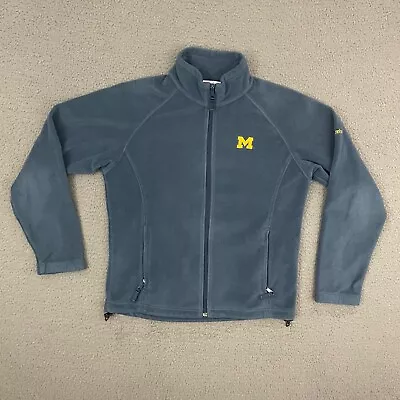 Columbia Fleece Jacket Womens Large Michigan Wolverines Full Zip Sports Outdoor • $22.46