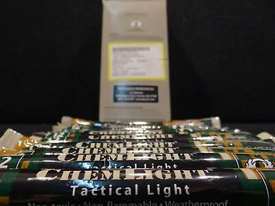 10 Yellow Military 6  12 Hour Cyalume Tactical Light Sticks Glow Chemlight  • $29.95