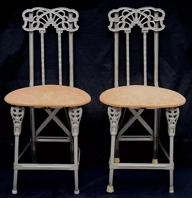 Antique Art Nouveau Arts And Crafts Era Folding Boudoir Theater Garden Chairs • $825