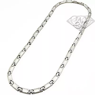 Accents Kingdom Men's Titanium Magnetic Power Flat Link Golf Necklace • $101.99