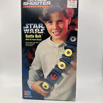1996 MB Star Wars Space Shooter Battle Belt With 32 Disks In Sealed Box G5 • $16.58
