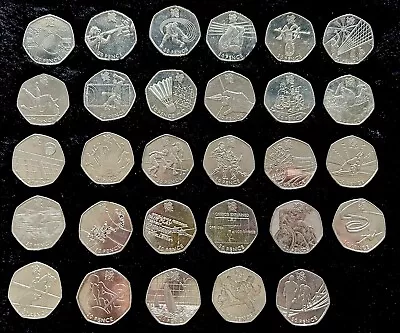 2011 Olympic 50p Fifty Pence Full Coin Set Circulated (London 2012) • £10