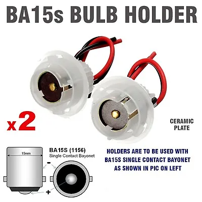 Ba15s Car Bulb Holders Brake & Tail Bulbs 12v & 24v • £7.49