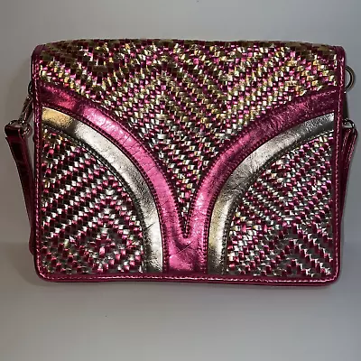 Melie Bianco Weaved Convertible Crossbody/Clutch/ Shoulder Bag Eco Friendly Bag • $45.95