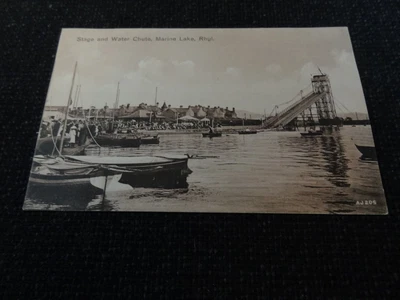 £3 • Buy Stage Of Water Chute Marine Lake Rhyl Postcard - 69648