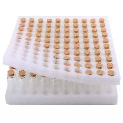 100 Pack 15ml Small Jars Glass Bottles With Cork Stoppers Tiny Vials Crafts • $25.99