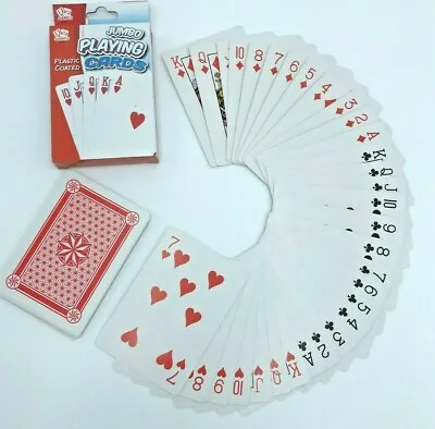 Jumbo Playing Cards Deck Extra Large Cards Pack Of 52 Visually Impaired Elderly • £3.29