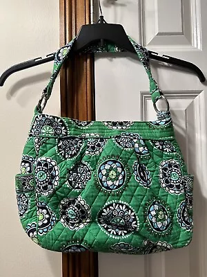 Vera Bradley Cupcakes Green Reversible Shoulder Bag Handbag Purse • $8