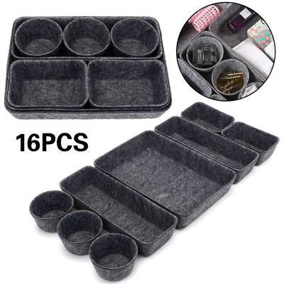 $17.49 • Buy 8/16X Drawer Desk Draw Cutlery Storage Tray Office/Home Kitchen Organizer Box AU