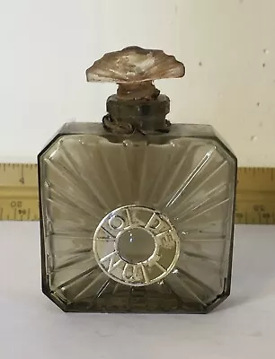 Antique Guerlain Vol De Nuit Perfume Bottle Lalique Crystal Glass Art Deco • $165