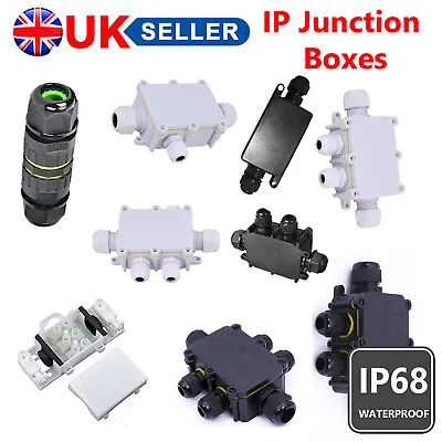 Waterproof Junction Box Outdoor Electric Cable Connector IP68 Terminal • £3.44