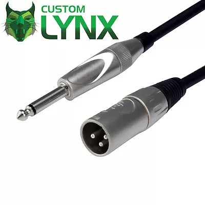 Male XLR To Mono Jack Cables. 6.35mm 1/4  TS To 3 Pin XLR. Signal Audio Lead PRO • £9.14