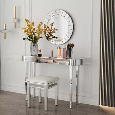 NEW Silver Mirrored Console Sofa Table Accent Glam Entry Hall Furniture 47.2” L • $219.90
