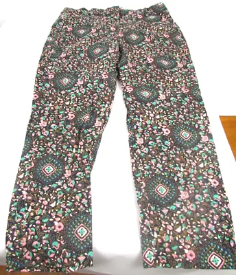 J. Crew Factory WomenS Floral Printed Skimmer Pants Ankle Crop Stretch Size 8 • $18.99