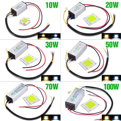 10W 20W 30W 50W 70W 100W LED Chip Bulb Driver Power Waterproof Supply High SMD • $13.99