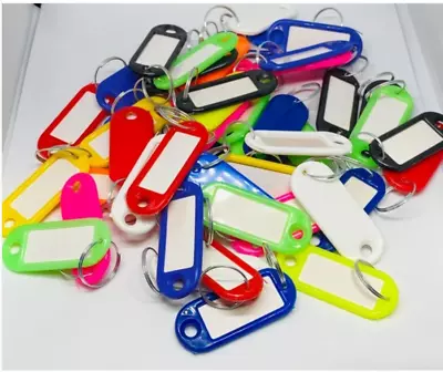 £3.89 • Buy Key Tags Plastic Key Rings ID Tags Name Label Key Fob Tag - 10 Qty