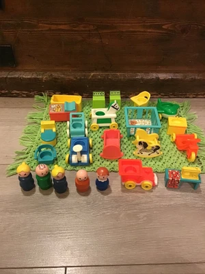 £18 • Buy C1970s Fisher Price Play People & Furniture, Vehicles Etc, Vintage Retro Toys