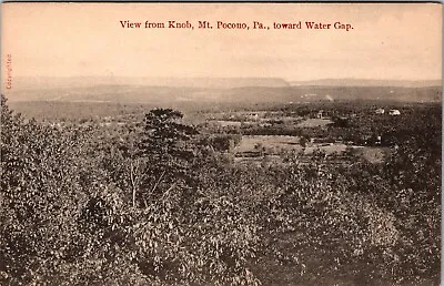 Mt. Pocono PA View From Knob Toward Water Gap 1900s Antique Postcard B360 • $9.95