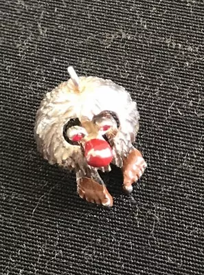 Vintage Sterling Silver Solid Charm Movable Hairy Monster Big Feet Red Enamel 2g • $104.37