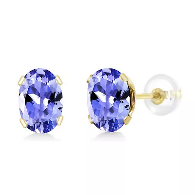 14K Yellow Gold Tanzanite Stud Earrings For Women (1.00 Cttw Gemstone • $87.99