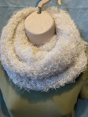 Creamy White Super Soft Magic Style Knit Scarf Tube Nice For Autumn Winter • £2