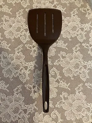 Vintage FOLEY 3 Slot Wide Nylon Spatula Brown 11.25” AS IS (melt) • $12