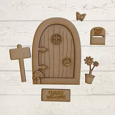 £4.95 • Buy MDF Wooden 13cm Fairy  Door Craft Kit Plain Blank Ready To Decorate Kit Fairy C
