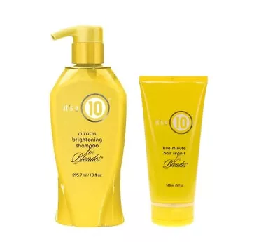 It's A 10 Miracle Brightening Shampoo 10oz& 5-Minute Hair Repair For Blondes 5oz • $39.77