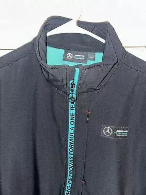 Mercedes AMG Petronas F1 Softshell Jacket Black/Green - Size XL With Lanyard • $69