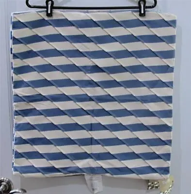 (Pr) THRO By Marlo Lorenz Pillow Cover 22 X22  Slate Blue Ryder Pleat Stripe~New • $12.95