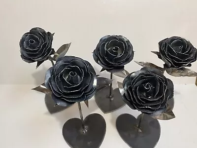 Handmade Forged Metal Rose Steel Made In America • $40