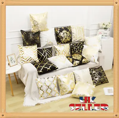 £3.79 • Buy 18 X18 Inch GOLD POLYESTER CUSHION COVER PILLOW CASE HOME SOFA DECOR NEW LUXY