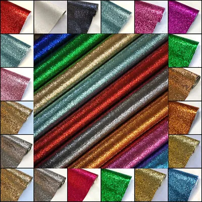 £2.19 • Buy Chunky Glitter Fabric Sparkly A4 A5 Vinyl Faux Leather Craft Bag Wall Decor Bow