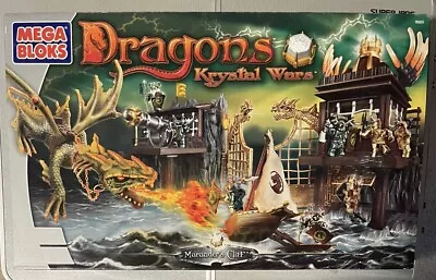 9885 Marauder's Cliff Mega Bloks Dragons Krystal Wars W/ Dragon Beilhir & Manual • $65
