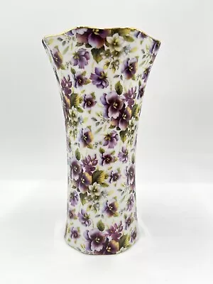 Vintage Pretty Purple Violet Pansy Flower Vase Formalities By Baum Bros • $23.99